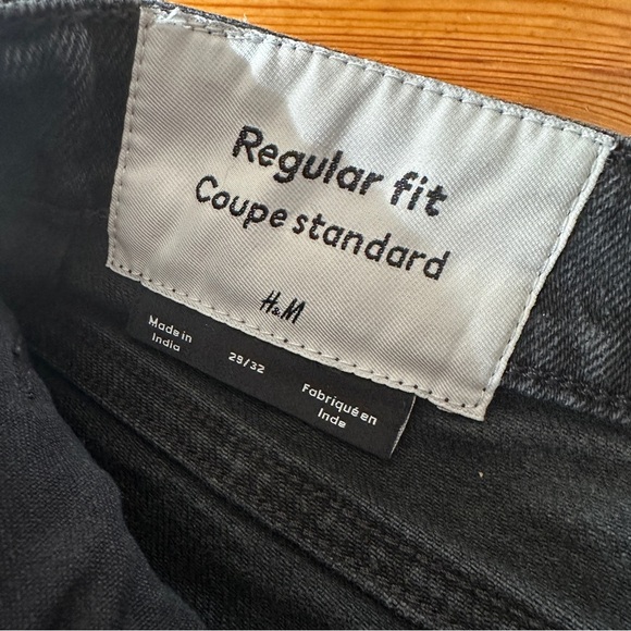 Men’s H&M Regular Fit Coupe Standard Black Jeans 29x32 - Picture 4 of 9